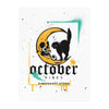October Vibes Kiss-Cut Vinyl Sticker — Gothic Moon Cat Fall Decal— Halloween 2026