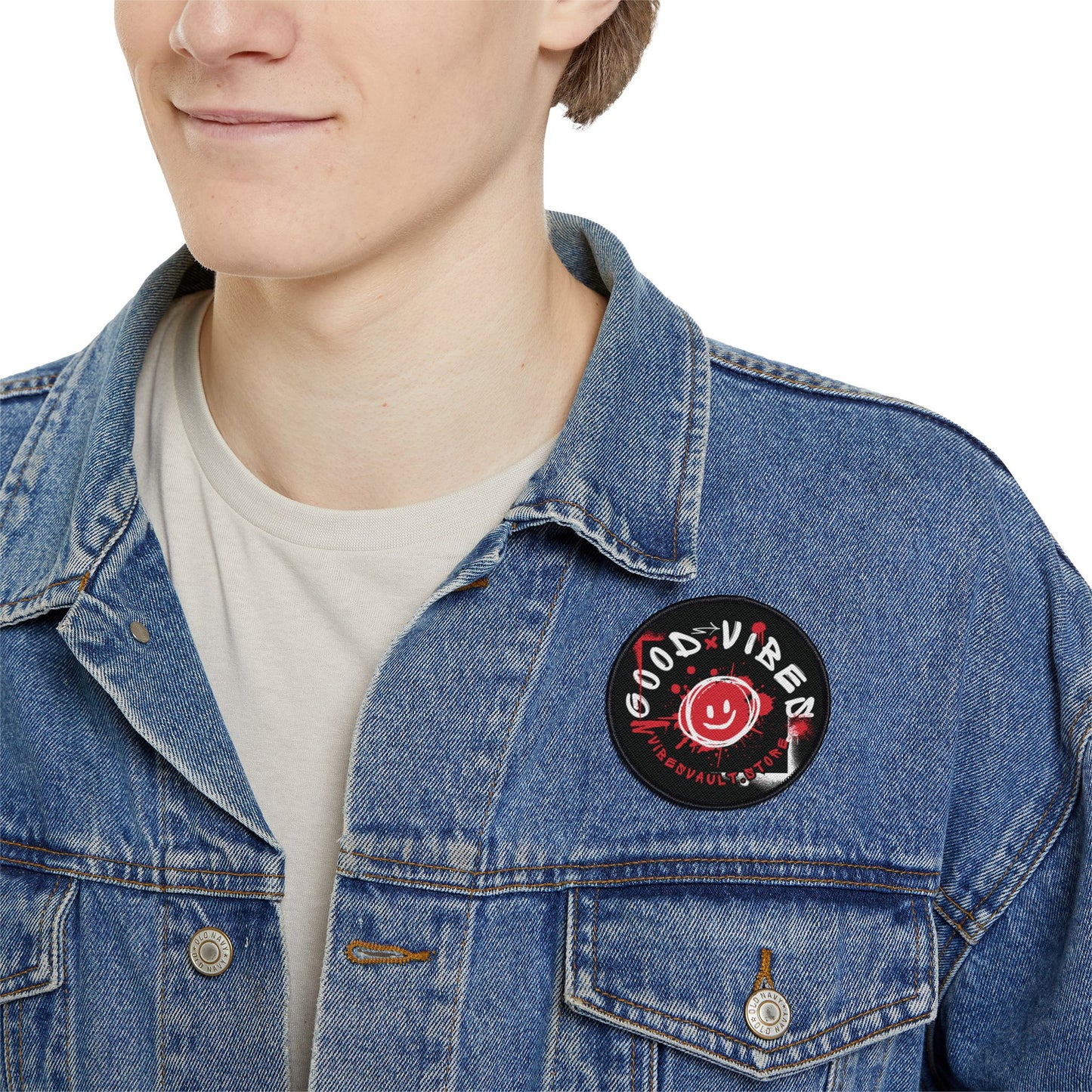 Smile Good Vibes Iron-On Patch