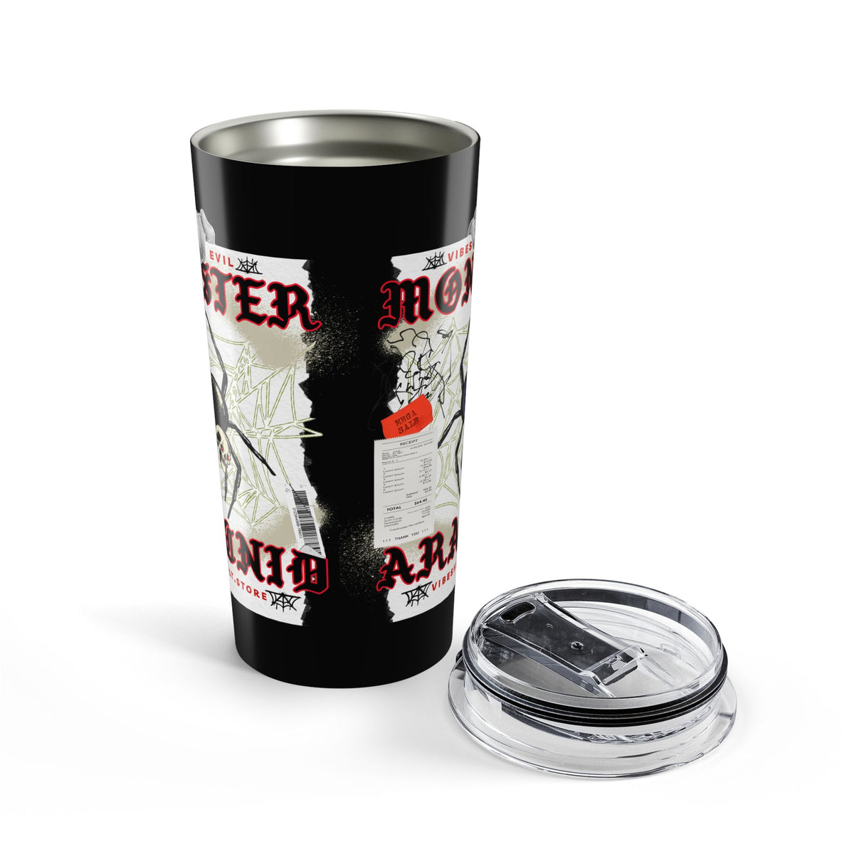 20oz Skull Spider Monster Tattoo Art Insulated Tumbler— Halloween 2026
