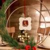 Red Roses Chrome Portrait Aluminum Ornaments