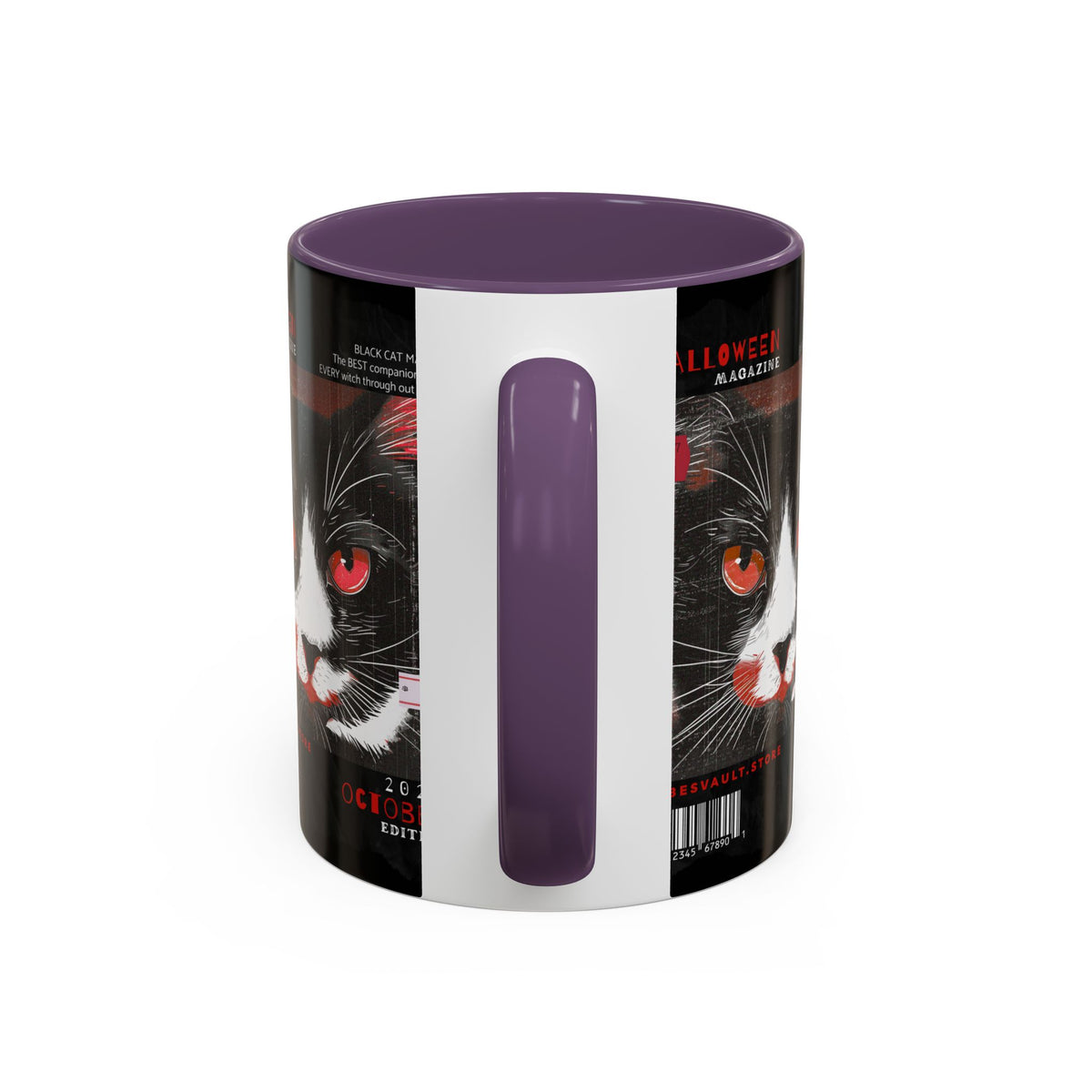 Halloween Cat Coffee Mug — Two-Tone Accent 11/15oz - Fall Halloween 2026