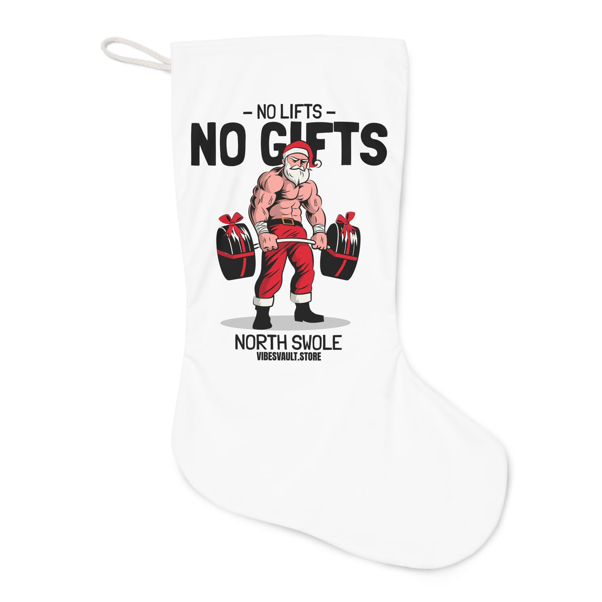 HOLIDAY Santa Lifting Gifts Santa Stocking