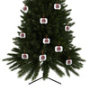 Red Heart Chrome Eye Aluminum Ornaments