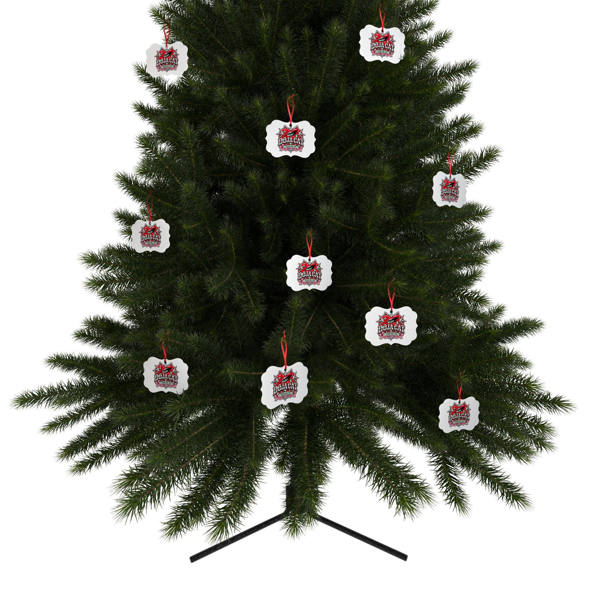 Red Heart Chrome Eye Aluminum Ornaments