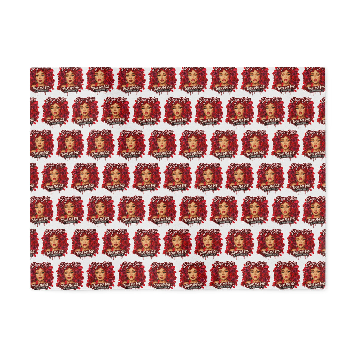 Rose Mosaic Portrait Sweatshirt Blanket