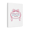 Having a Crisis But At Least It's Aesthetic Canvas | Coquette Ribbon Humor, Pastel Lace Art