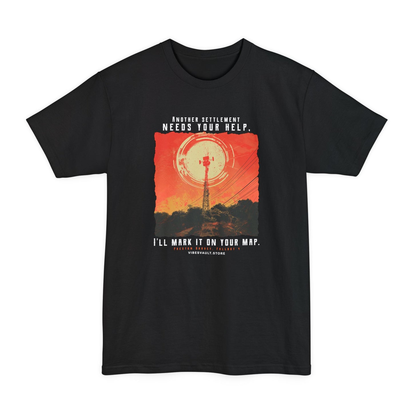 Radio Tower Sunset T‑Shirt — Fallout 4 Preston Settlment