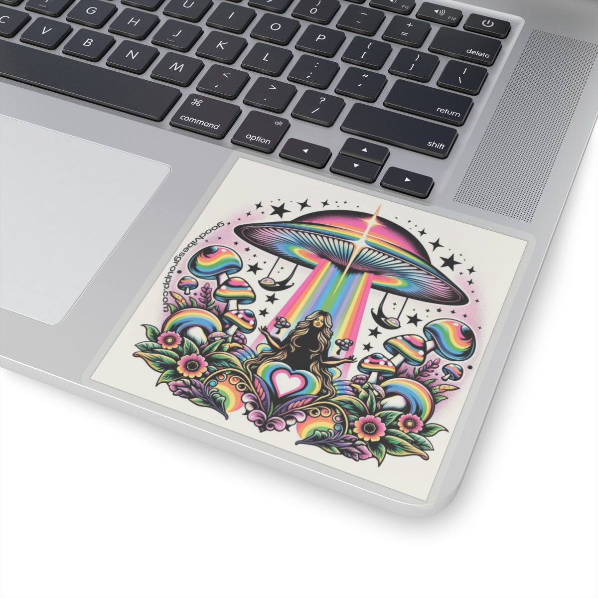 Rainbow UFO Sticker