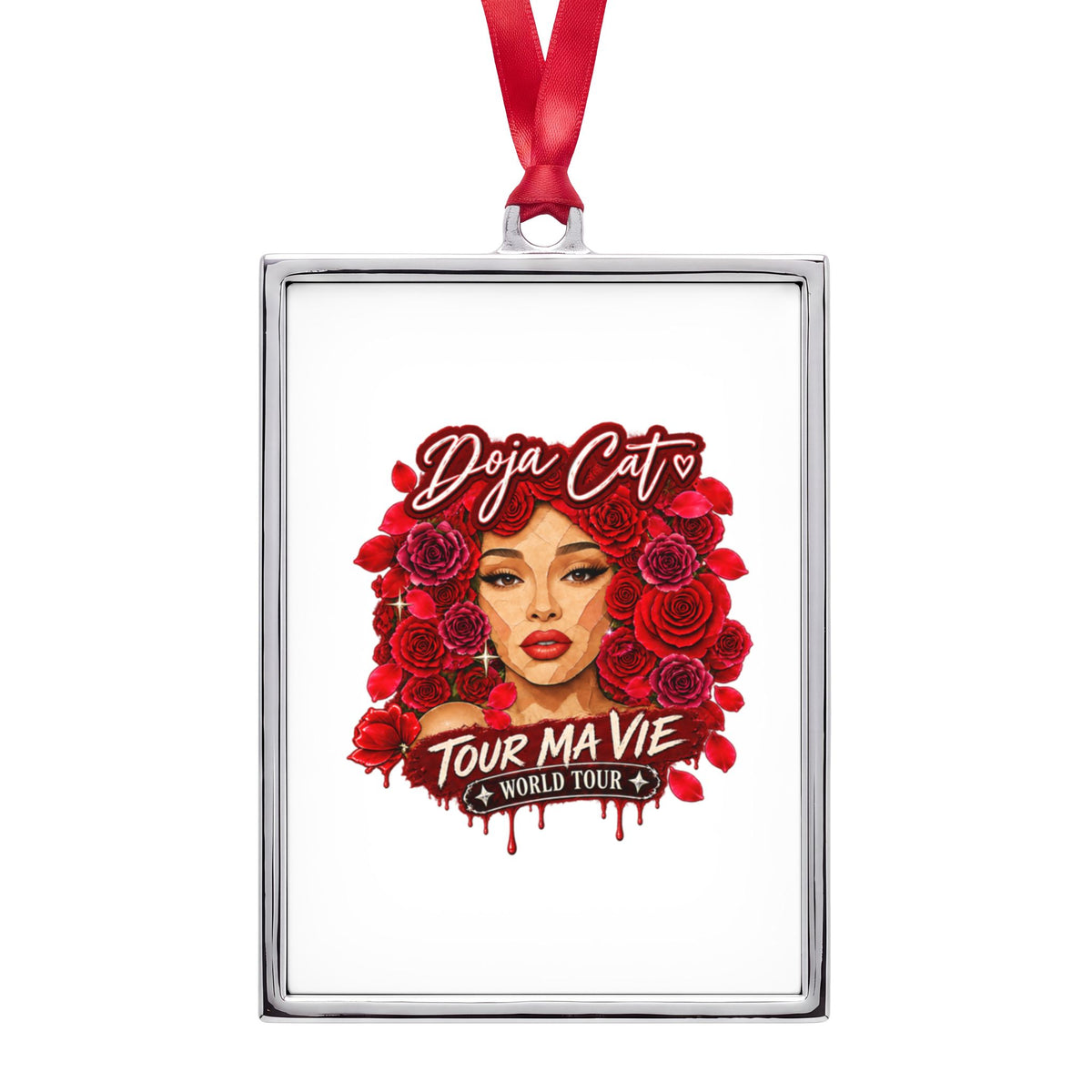 Rose Mosaic Portrait Portrait Frame Ornament