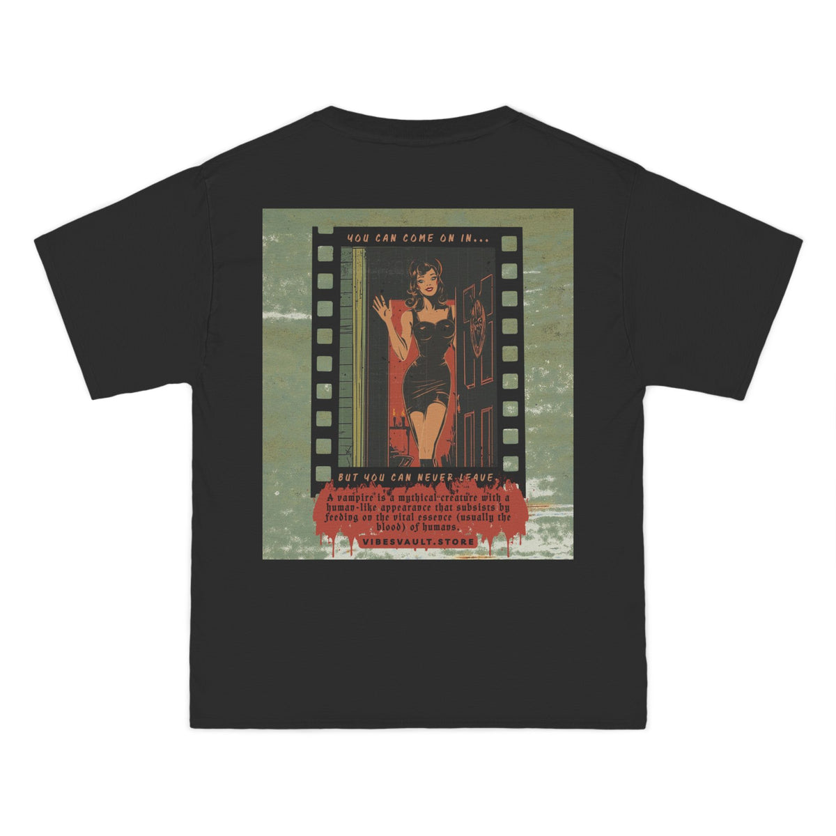 Vampire Shirt "You Can Come on In, But You Can Never Leave" Date Night - T-shirt Top - Retro Graphic Tee - Fall Halloween 2026