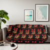 Christmas Cowboy Boots Sherpa Blanket – Merry Christmas Red Bow Holiday Throw