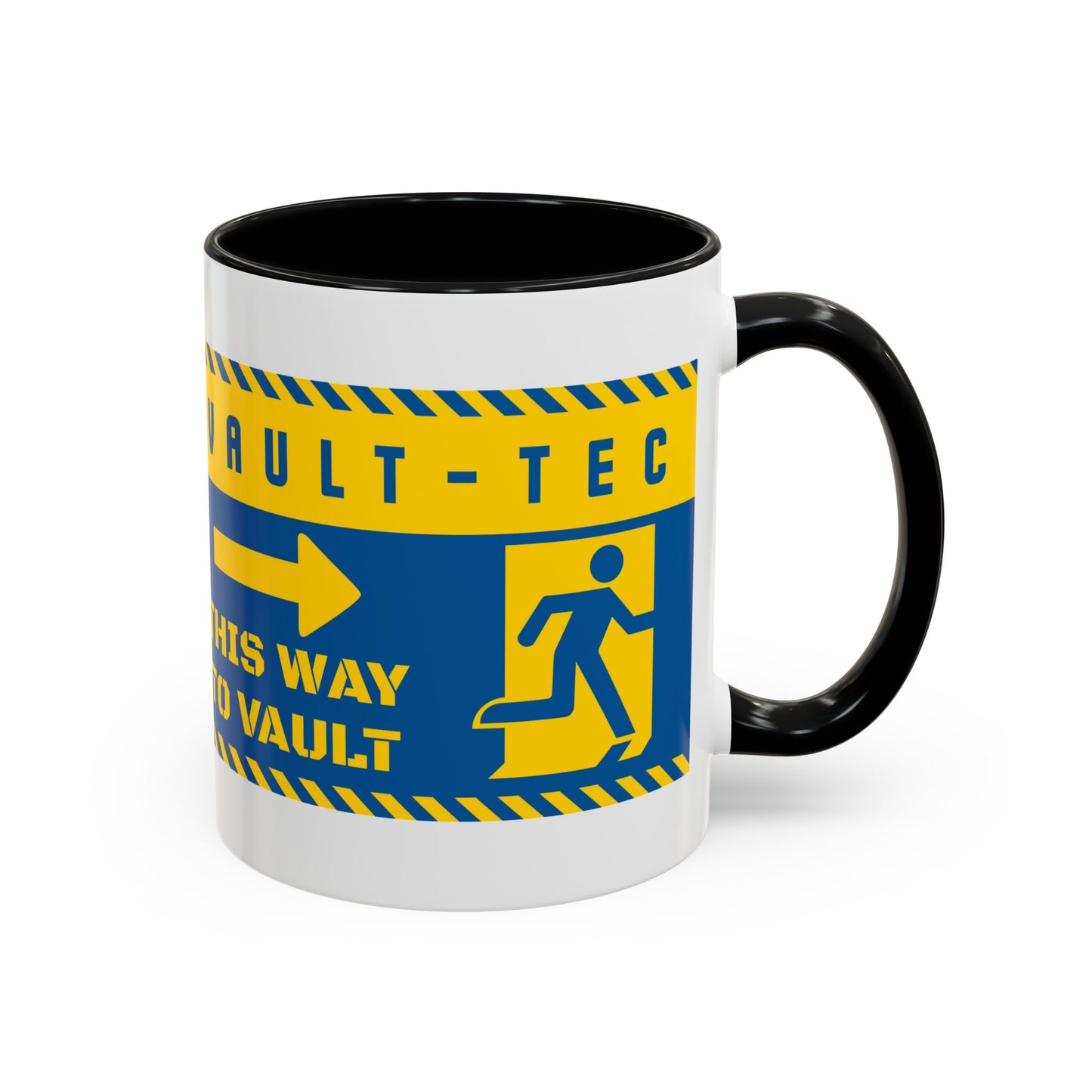 Vault-Tec 'This Way to Vault' Accent Coffee Mug — Fallout-Inspired Gamer Gift