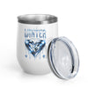 Rose Mosaic Portrait Wine Tumbler 12oz