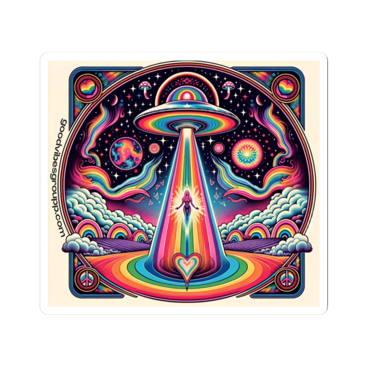 Rainbow Galaxy Sticker Space