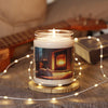 Cozy Fireplace Cat Scented Soy Candle – 9oz Relaxing Home Fragrance
