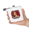 Red Roses Chrome Portrait Stainless Steel Flask 6oz