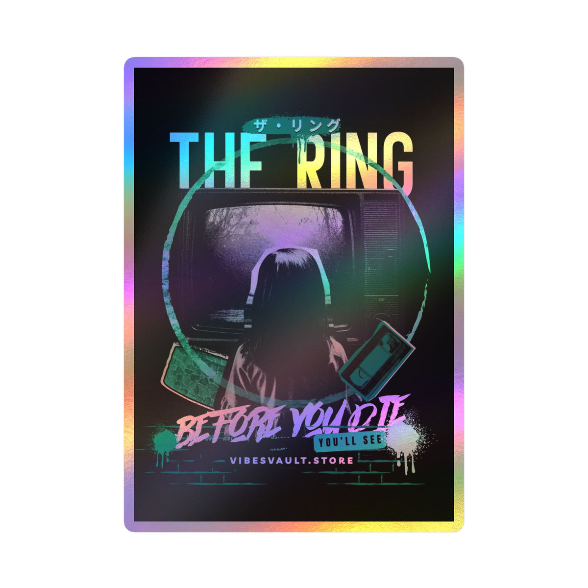 Kiss-Cut Vinyl Decal — "The Ring: Before You Die" Horror Movie Sticker— Halloween 2026