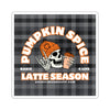 Skeleton Pumpkin Spice Latte Stickers Black