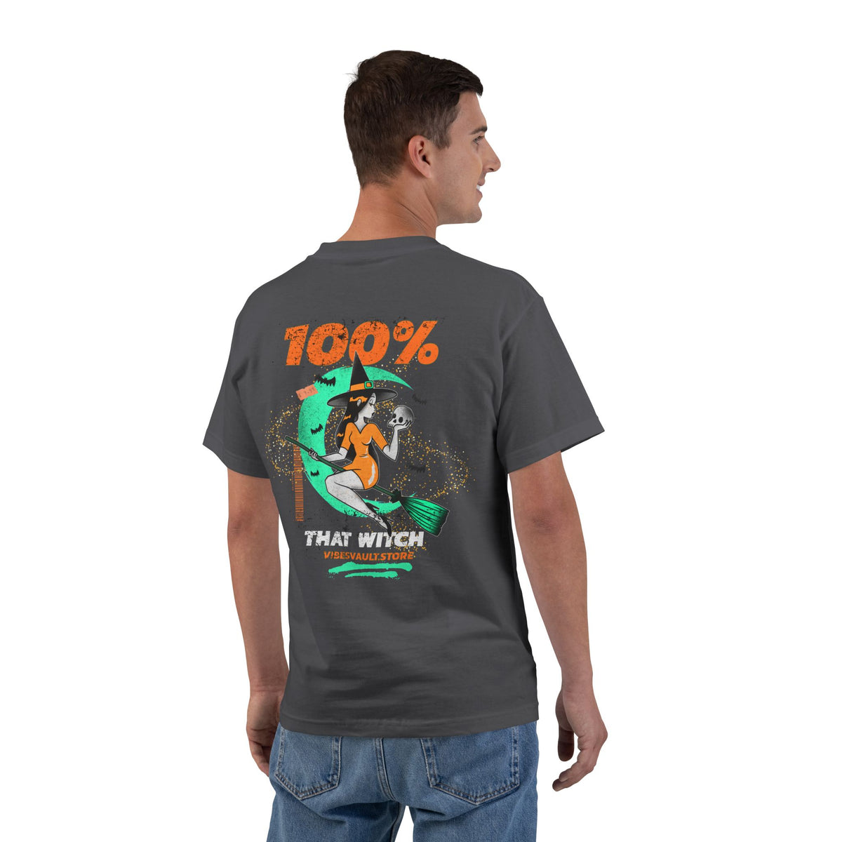 100% That Witch - T-shirt Top - Magic Bats Moon Graphic Tee - Fall Halloween 2026