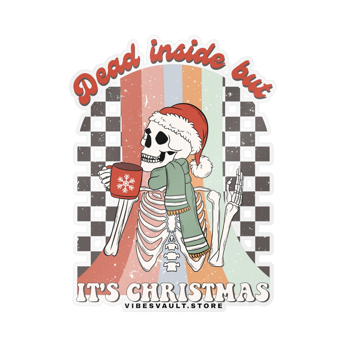 Dead Inside But It’s Christmas Vinyl Sticker