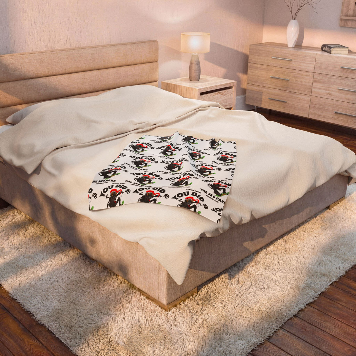 HOLIDAY Skateboarding Krampus Velveteen Plush Blanket