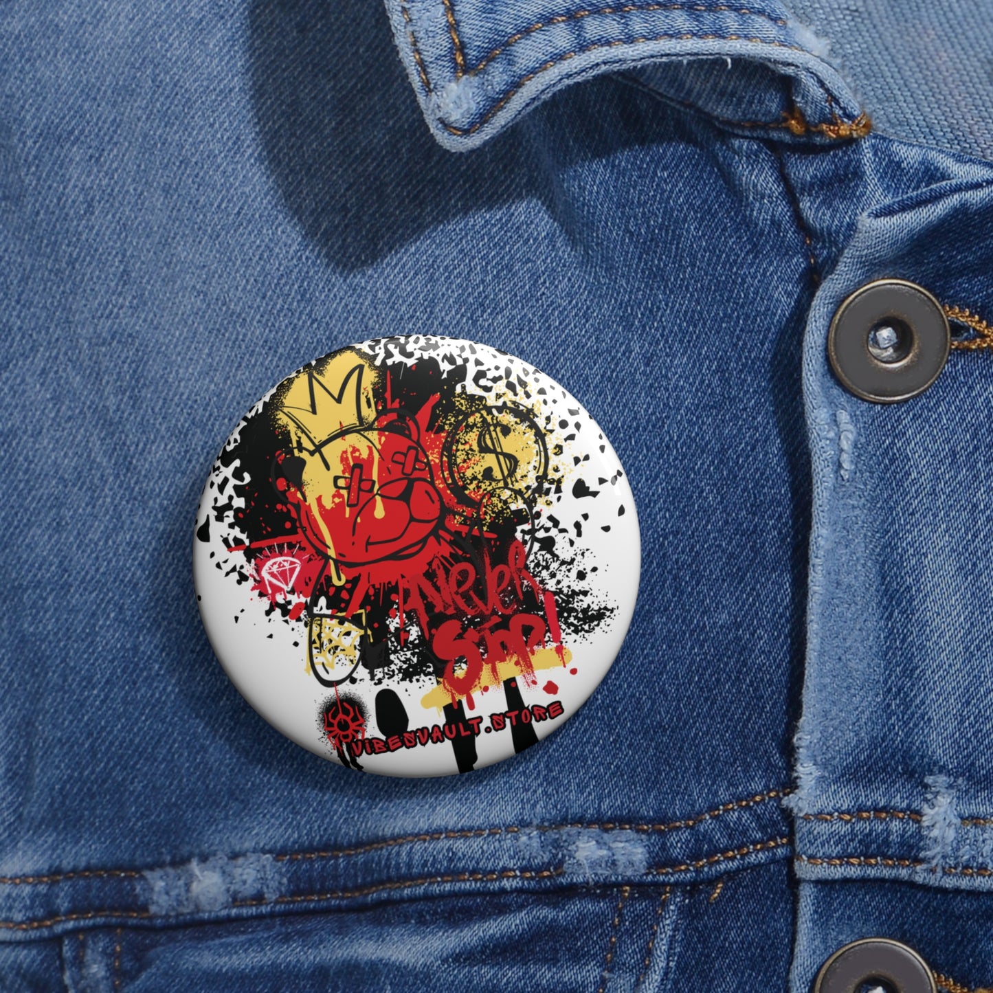 Royal Teddy Bear Pin Button