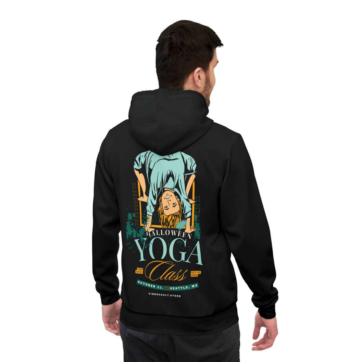 Yoga Class Hoodie — Vintage Instructor Floral Design