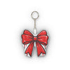 Stuffie Trinket Red Bow Custom Shape Mini Plush Keychain