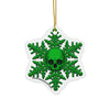 Green Skull Snowflake Christmas Ornament 1pc, 3pcs, 5pcs, or 10pcs