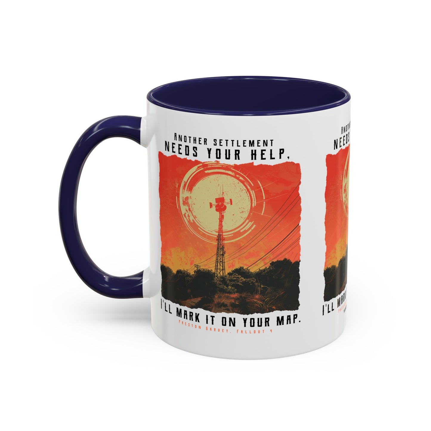 I'll Mark It On Your Map Fallout Coffee Mug — Vintage Radio Tower Accent Mug