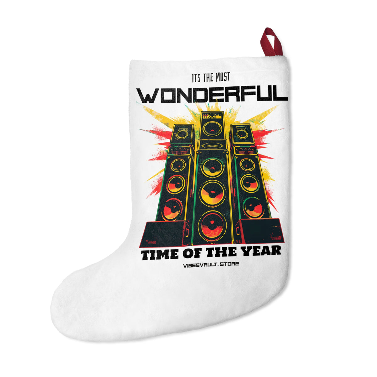 Christmas Stocking — "It's the Most Wonderful Time of the Year" Speaker Stack Design