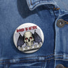Skull Bat Button - "Locked in on that Pussy"  Pin - Black and Red Evil Eyes - Fall Halloween 2026
