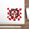 Red Rocket Corp. Fallout Die-Cut Sticker — Retro Rocket Logo Sticker for Laptops, Water Bottles & Gear