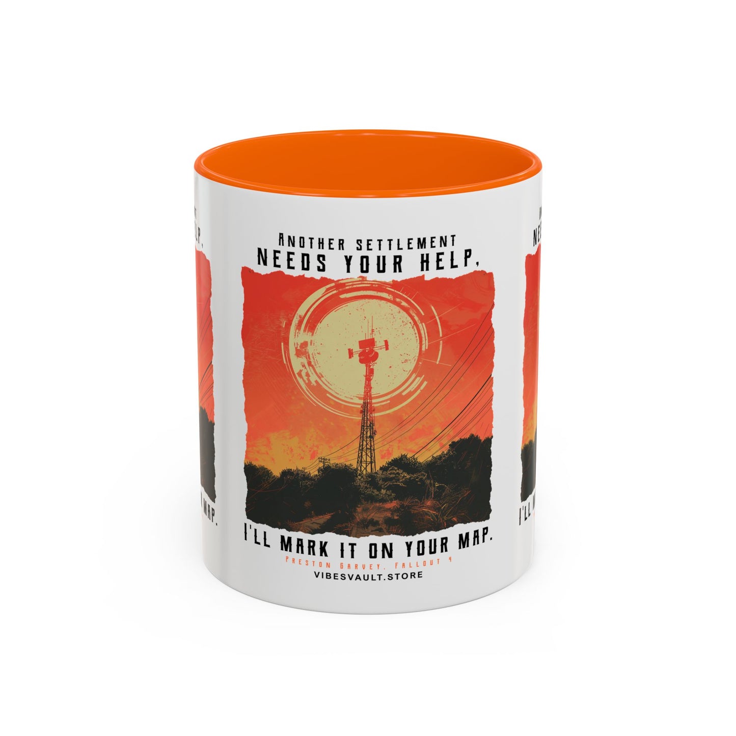 I'll Mark It On Your Map Fallout Coffee Mug — Vintage Radio Tower Accent Mug