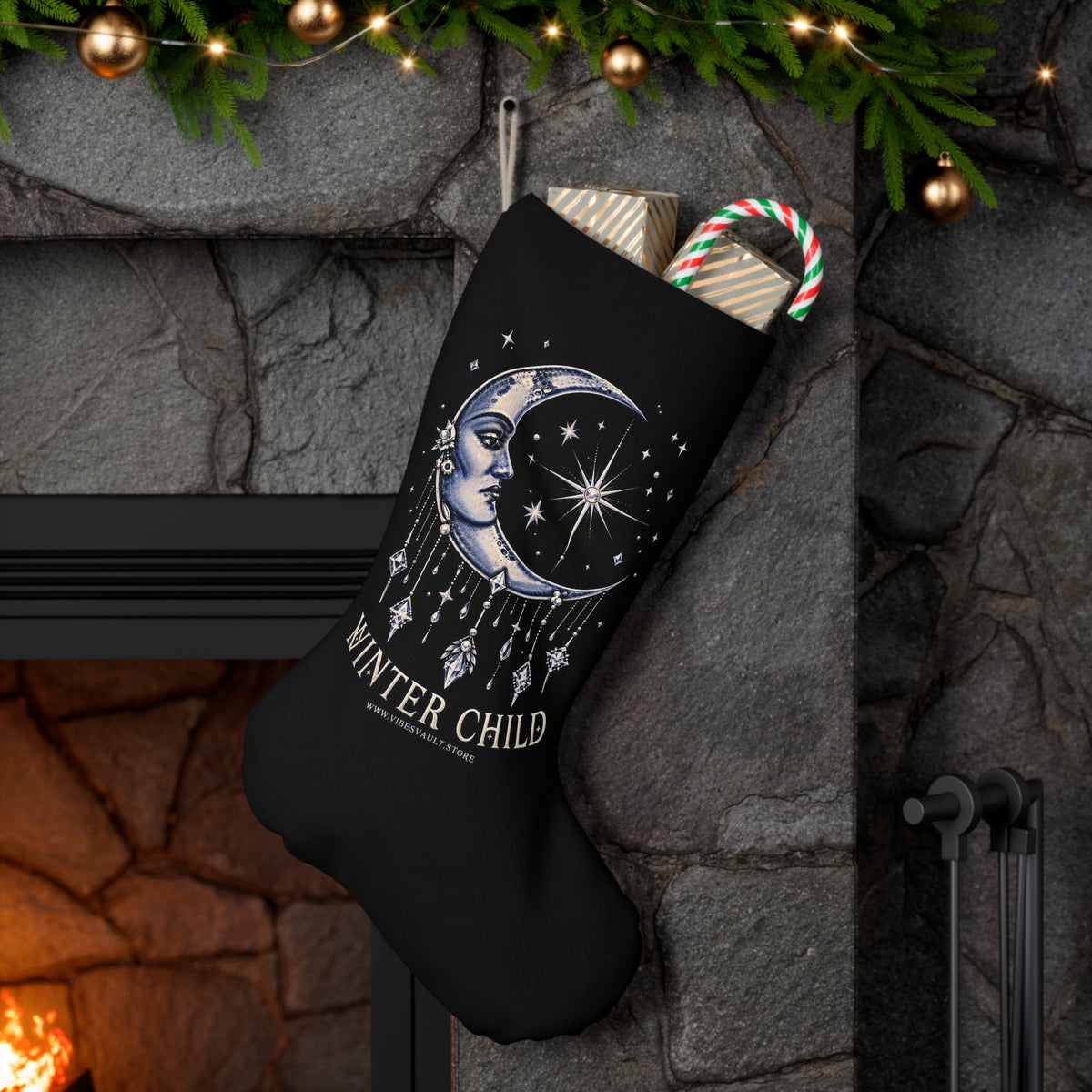 HOLIDAY Winter Child Santa Stocking