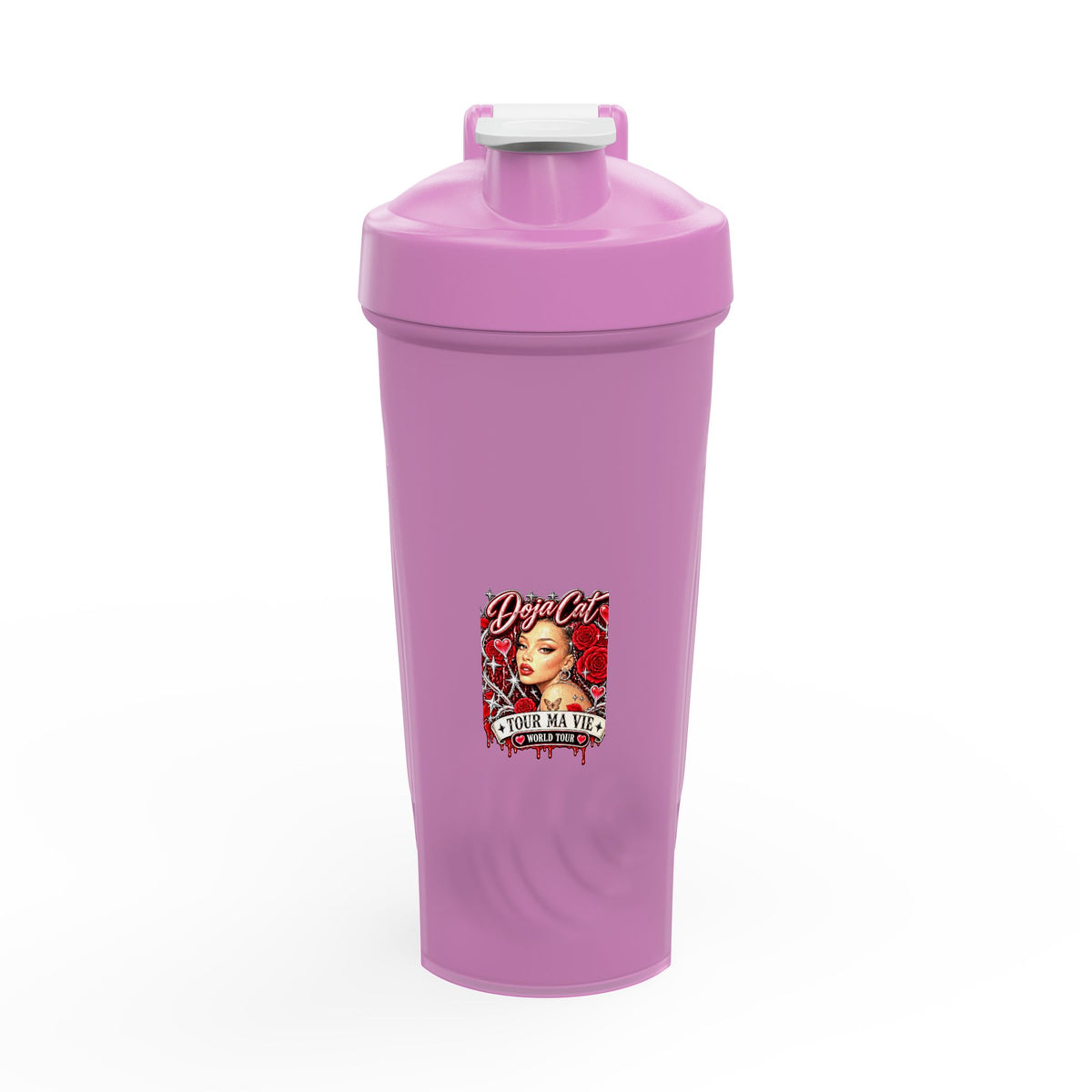 Red Roses Chrome Portrait Protein Shaker