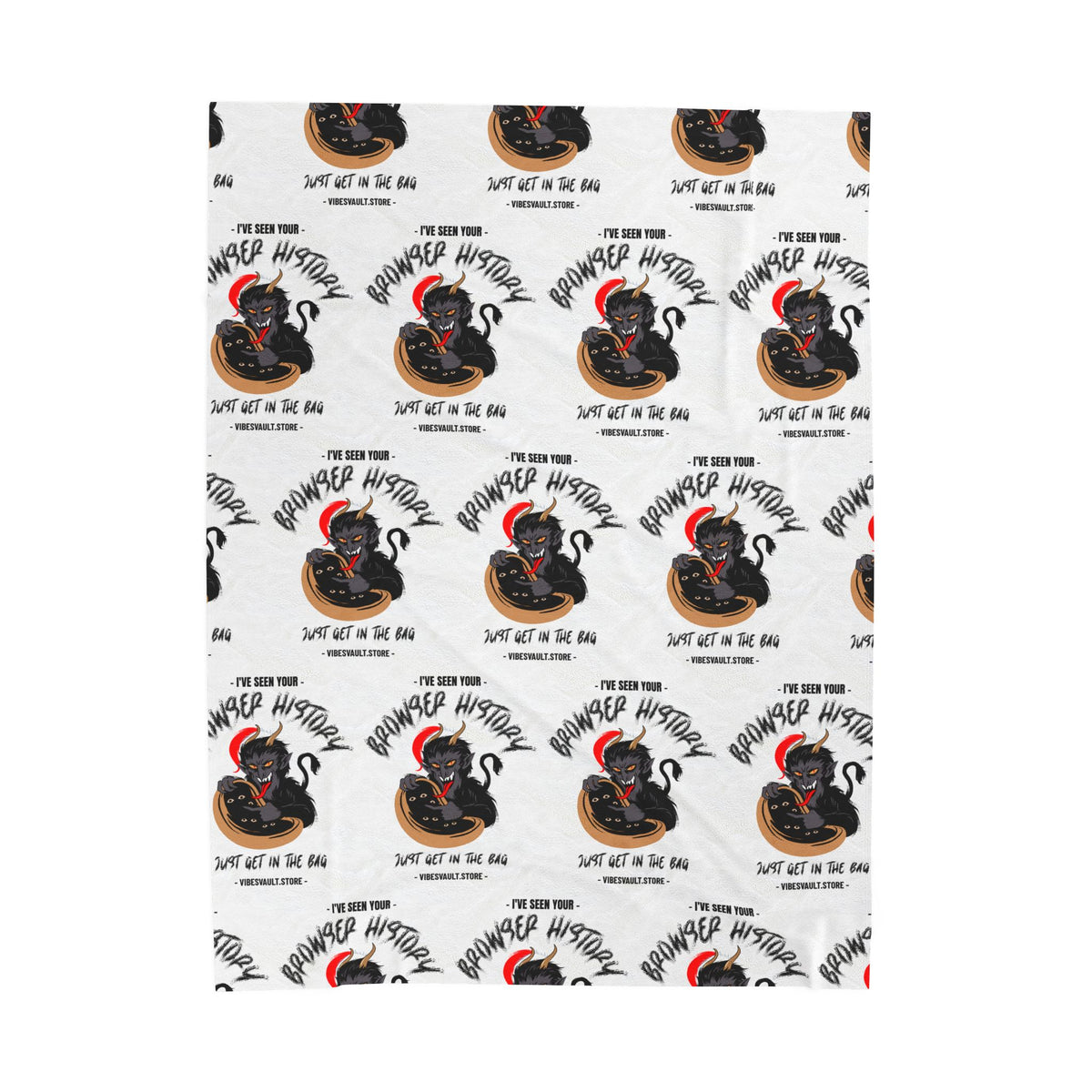 Krampus Santa Hat Christmas Velveteen Plush Blanket