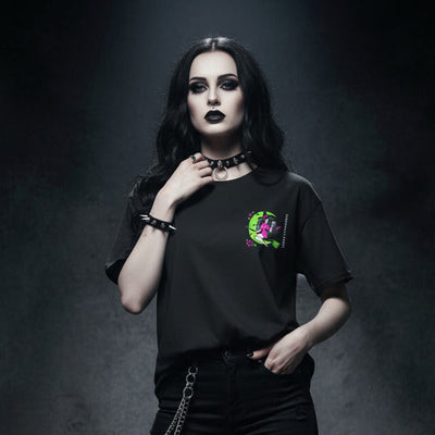 100% That Witch - Shirt Pink Green Neon - T-shirt Top - Retro Graphic Tee - Fall Halloween 2026