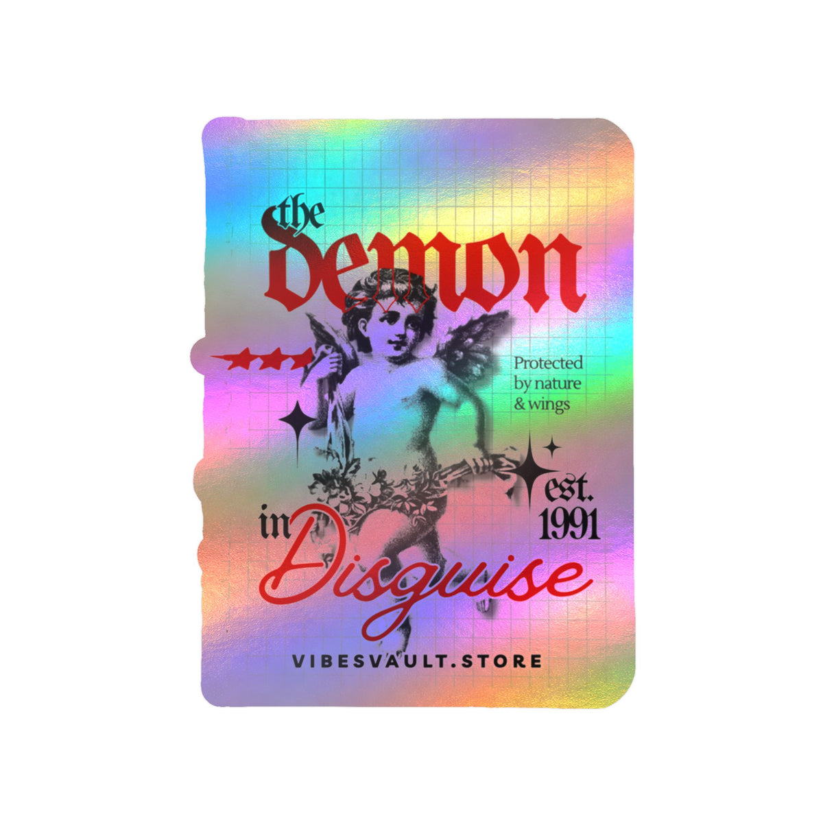 The Demon in Disguise Kiss-Cut Vinyl Sticker — Halloween 2026
