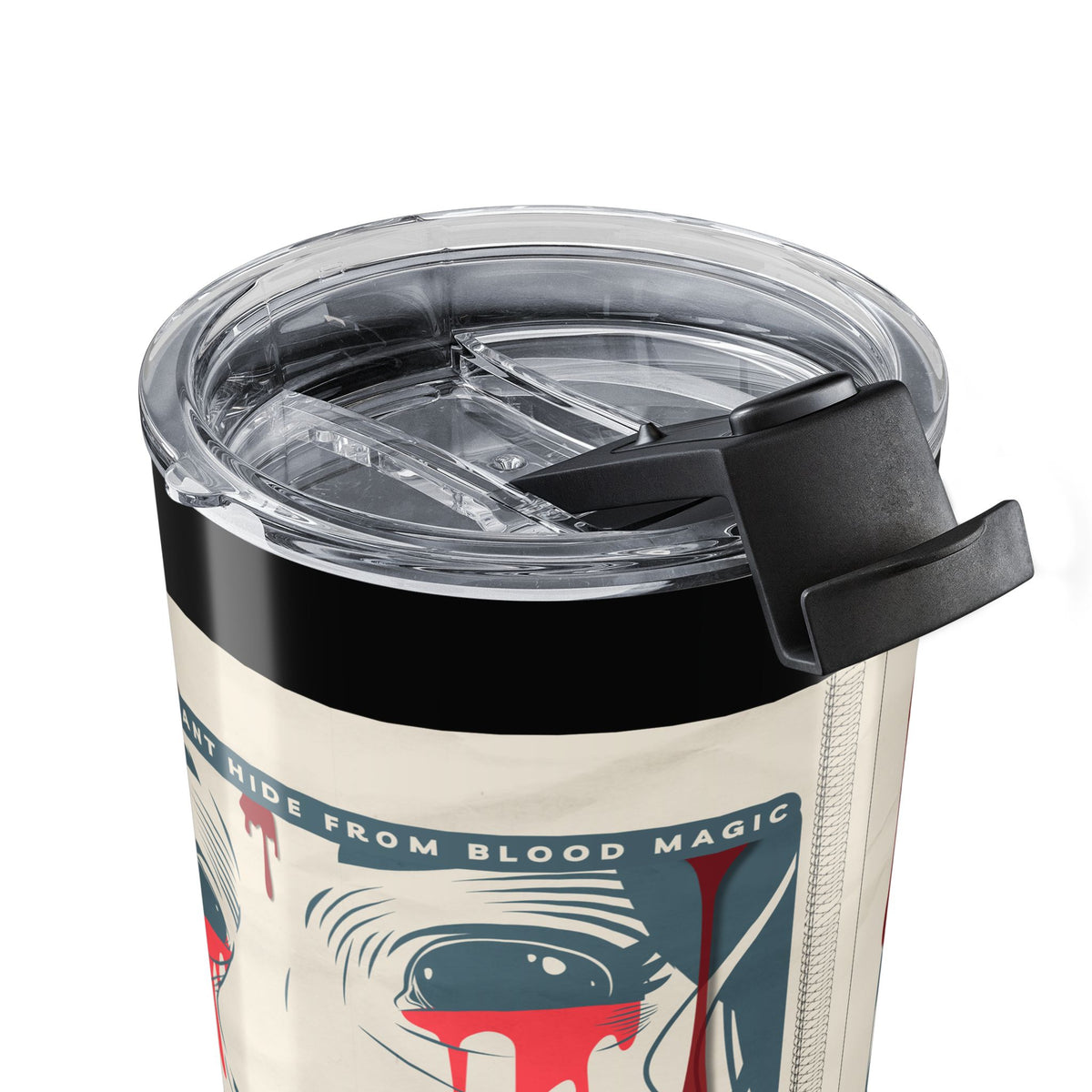 20oz Horror Poster Tumbler — “Blood Demon” Retro Vampire Travel Cup— Halloween 2026