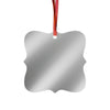 Red Roses Chrome Portrait Aluminum Ornaments