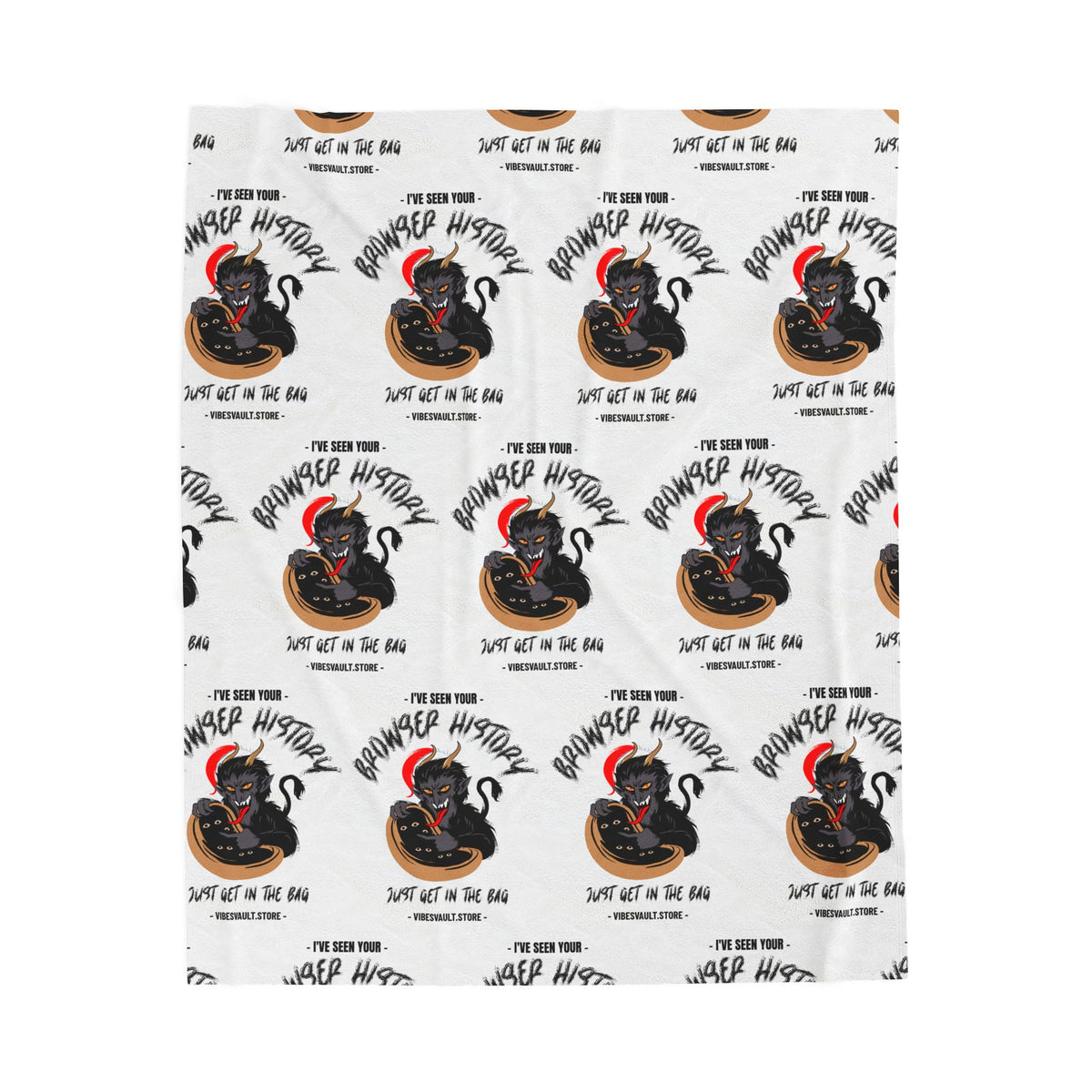 Krampus Santa Hat Christmas Velveteen Plush Blanket