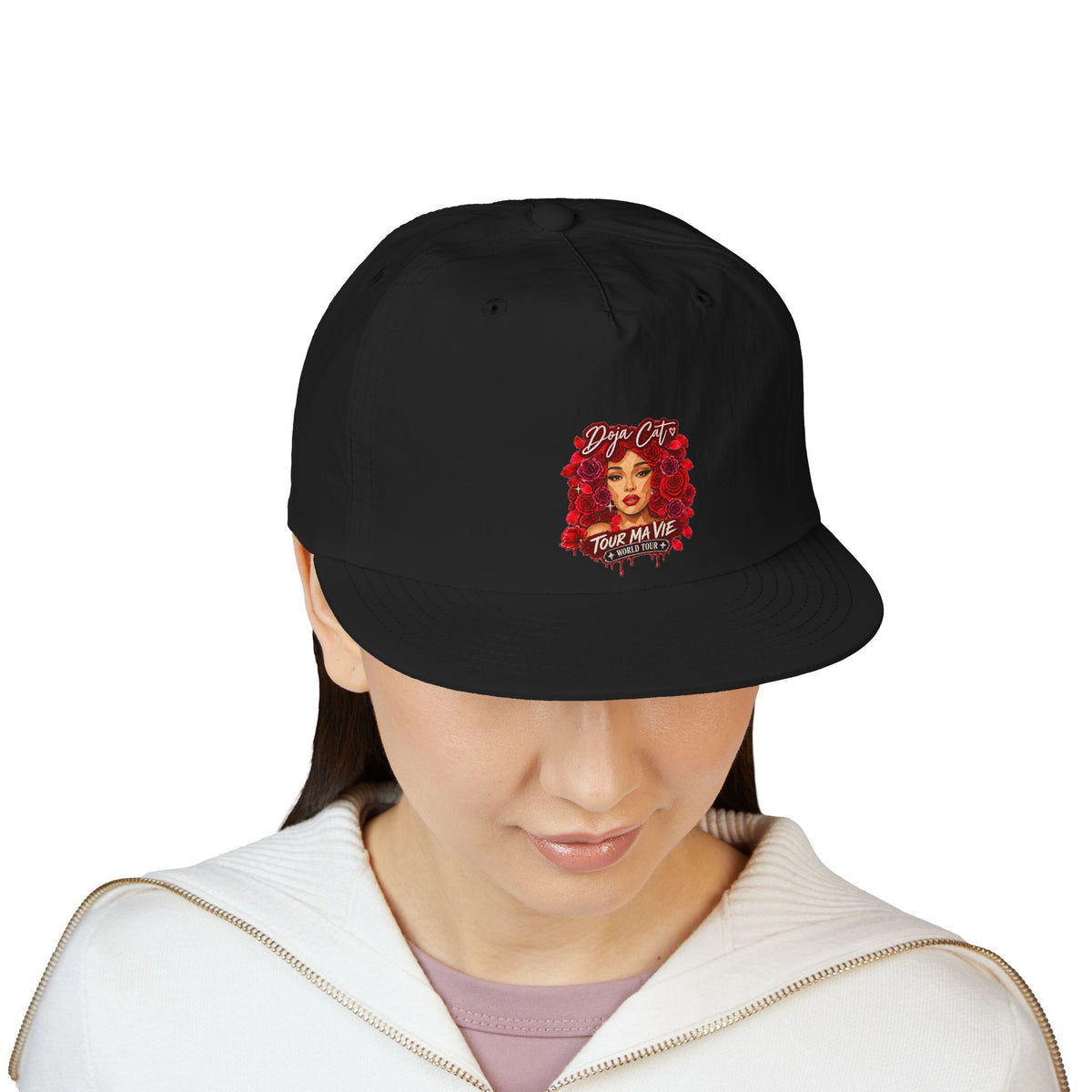 Rose Mosaic Portrait AS Colour Surf Cap