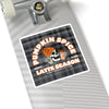 Skeleton Pumpkin Spice Latte Stickers Black