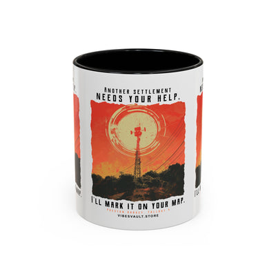 I'll Mark It On Your Map Fallout Coffee Mug — Vintage Radio Tower Accent Mug