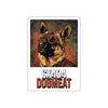 Fallout Inspired Dogmeat CX404 Sticker — Retro Pilot German Shepherd Die-Cut Sticker
