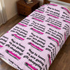 Velveteen Plush Blanket — “Hop in Loser, We’re Going Gift Shopping” Cozy Throw