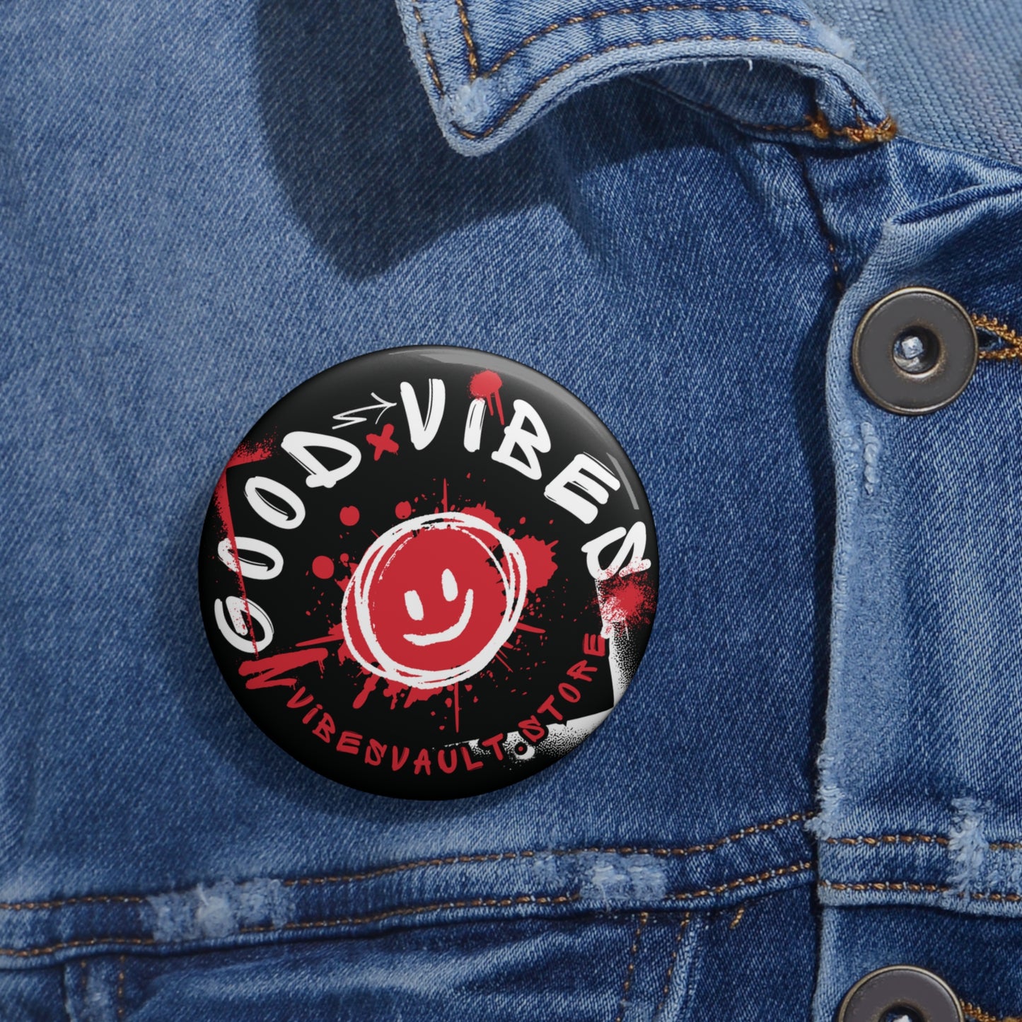 Smile Good Vibes Pin Button