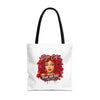 Rose Mosaic Portrait All-Over Print Tote Bag