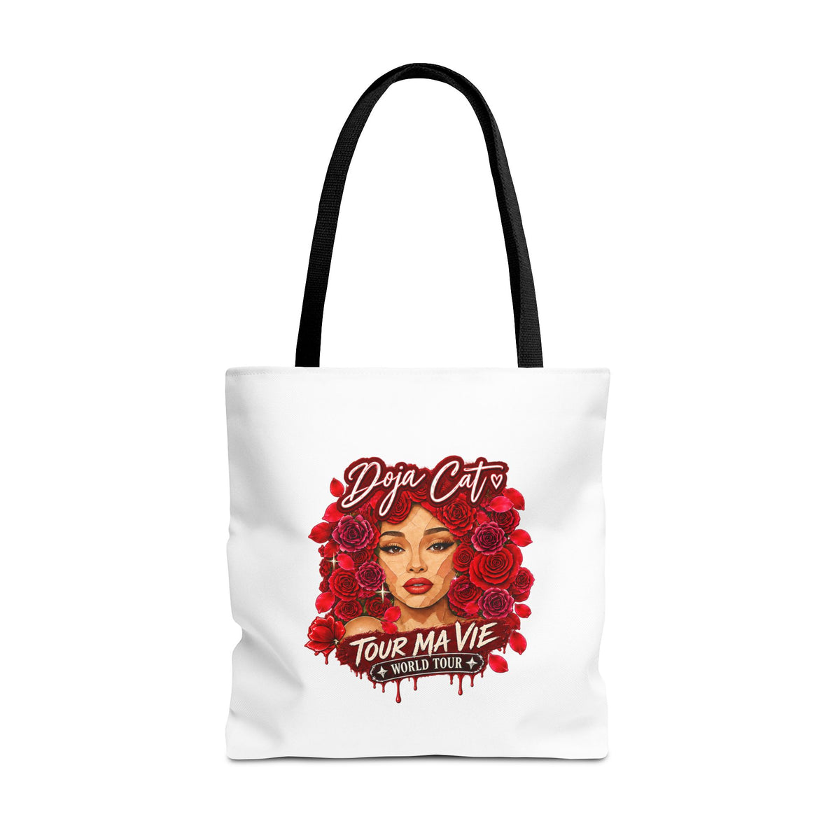Rose Mosaic Portrait All-Over Print Tote Bag